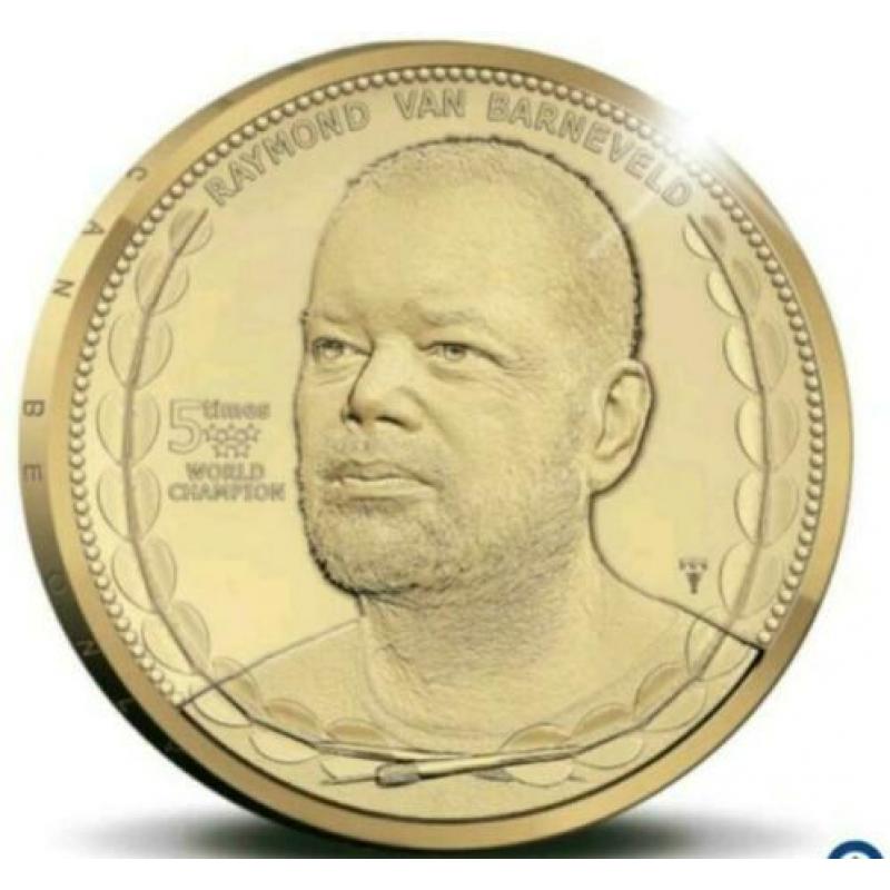 Raymond van Barneveld munt verguld goud