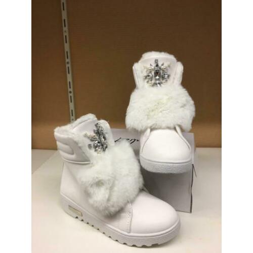 Witte gevoerde boots sierstenen maat 40 en 41 nieuw
