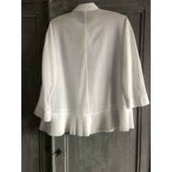 River woods plissé blouse wit maat L