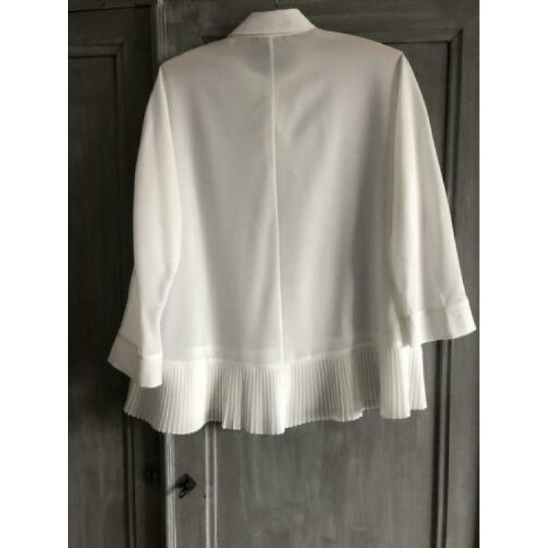 River woods plissé blouse wit maat L