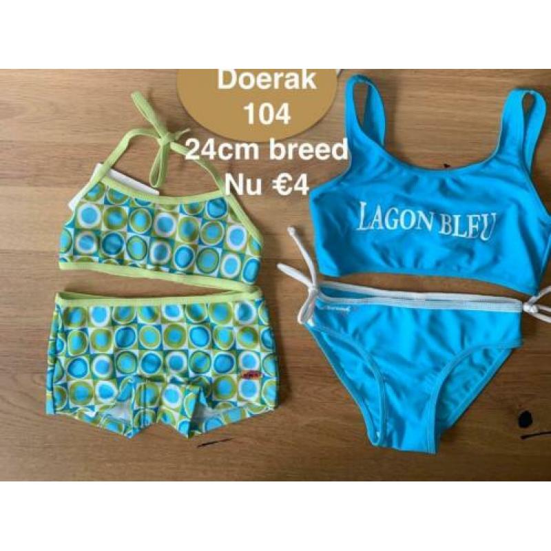 Bikini, badpak 98-104 van 29,95 NU €4 NIEUW laatste stuks