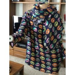 ANNI CARLSSON blouse en sjaal 100% ZIJDE, maat M
