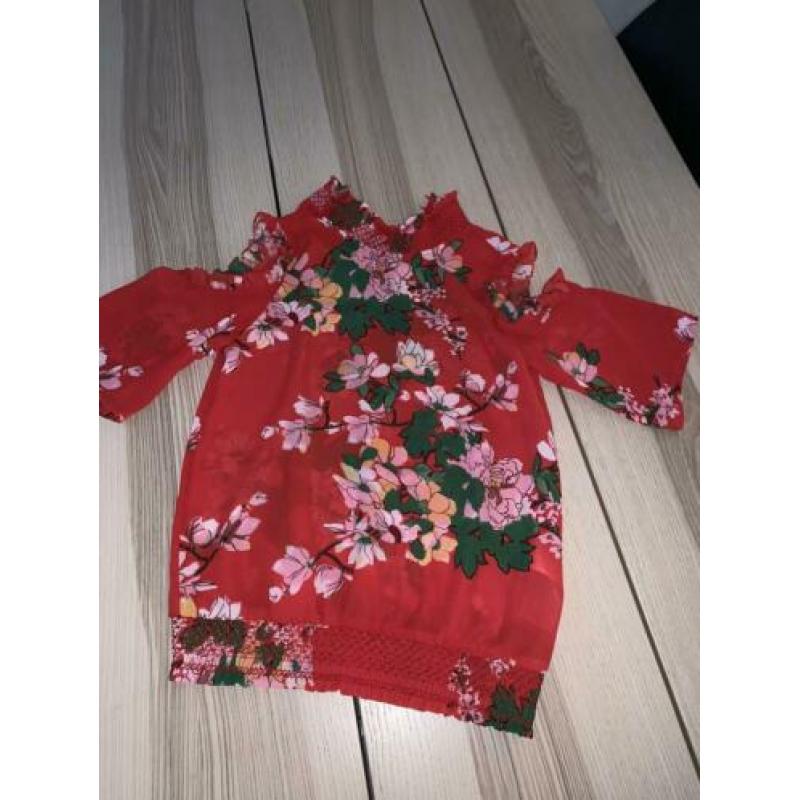 Only damesblouse rood NIEUW maat 36