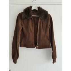 Bruin kort jack/jasje van vero moda maat 36