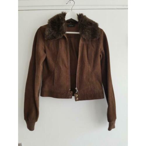 Bruin kort jack/jasje van vero moda maat 36