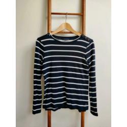Gestreept Tommy Hilfiger shirt, blauw met wit,