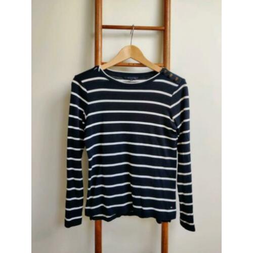 Gestreept Tommy Hilfiger shirt, blauw met wit,