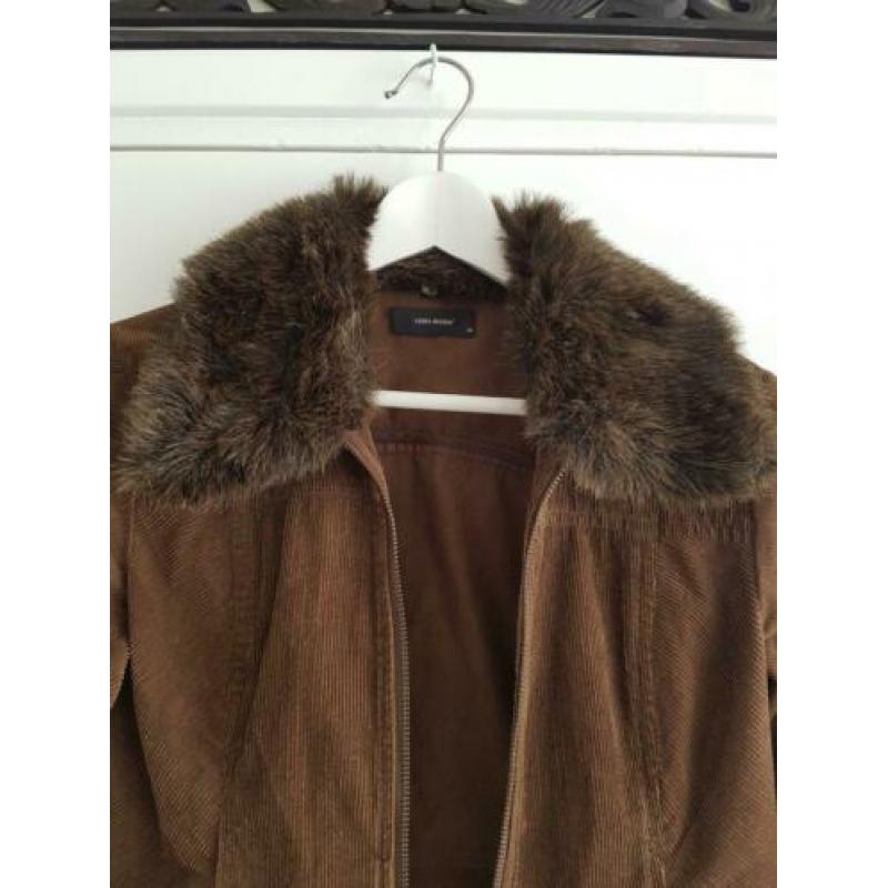 Bruin kort jack/jasje van vero moda maat 36