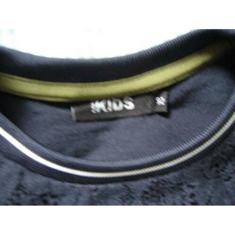 nieuw jurkje blauw kant donkerblauw girls meisje 92 jurk