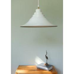 grote Deense LAMP wit metaal Scandinavisch messing vintage