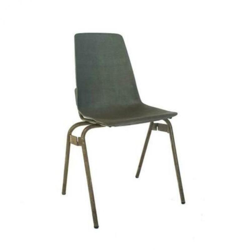 199 Leger stapelstoelen Soesterberg vintage stoel retro 115