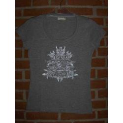 Lichtgrijs T-Shirt Opdruk Ekseption mt XS (922)