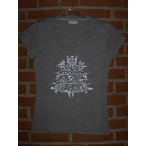 Lichtgrijs T-Shirt Opdruk Ekseption mt XS (922)
