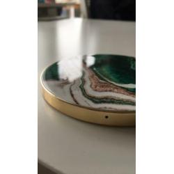 IDeal of Sweden Fashion QI Charger golden jade marble