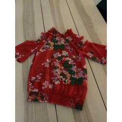 Only damesblouse rood NIEUW maat 36