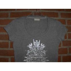 Lichtgrijs T-Shirt Opdruk Ekseption mt XS (922)