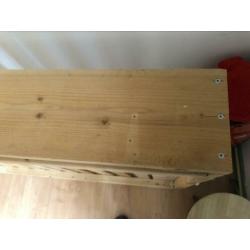 Steigerhouten hoogslaper met trap op maat