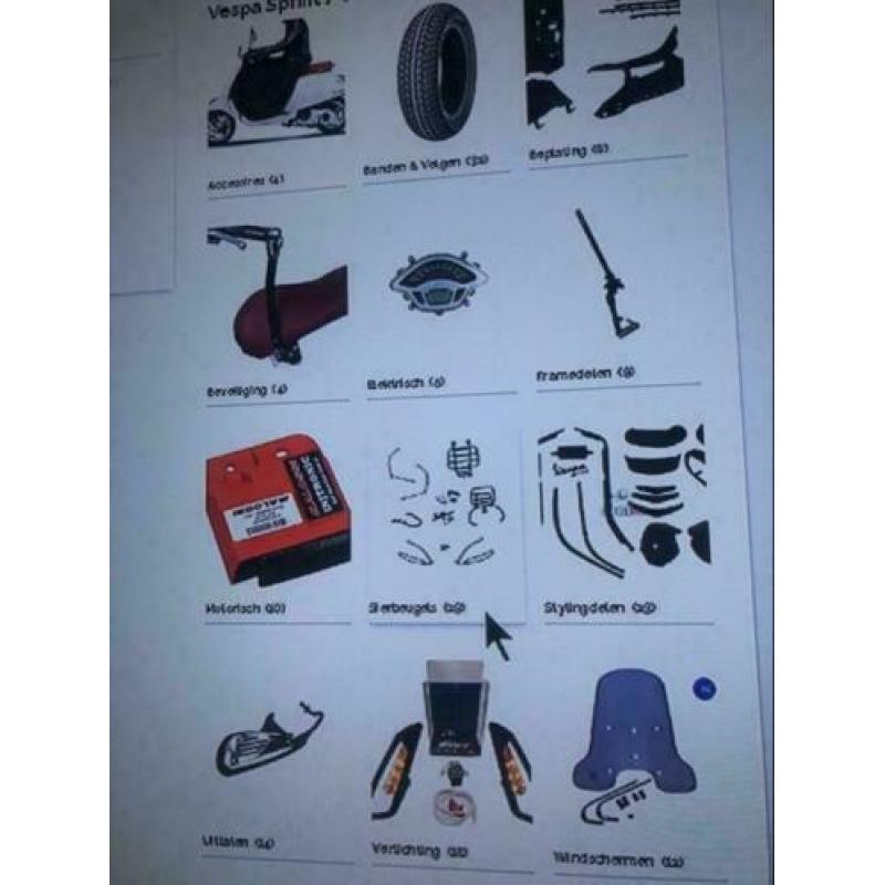 Piaggio Vespa Sprint / Primavera zadel ZGAN ORIGINEEL 5x