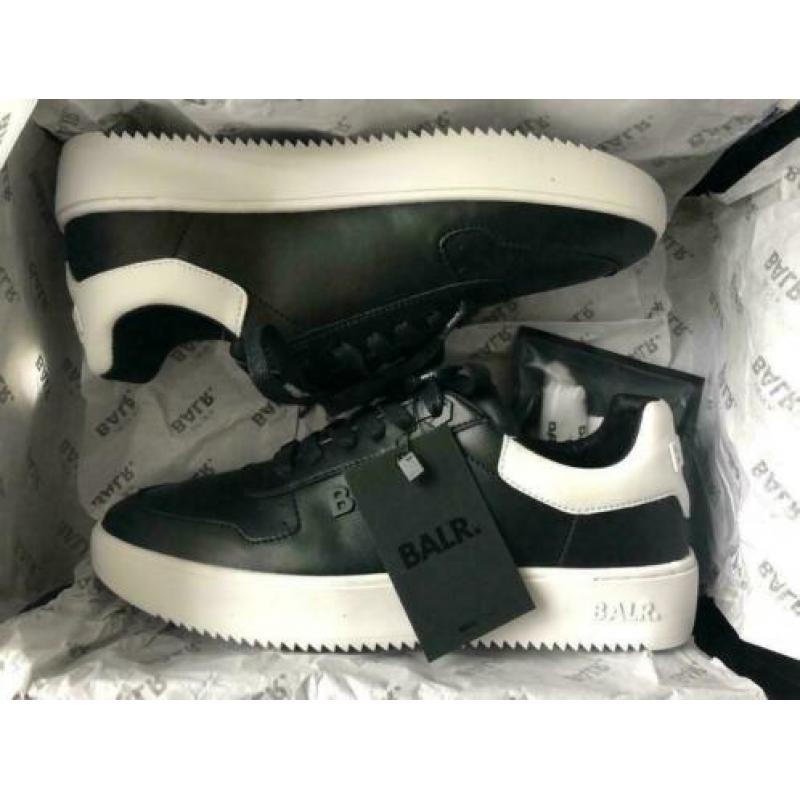 NIEUW Balr Leather Clean Logo Clean Sneakers Maat 42 Zwart