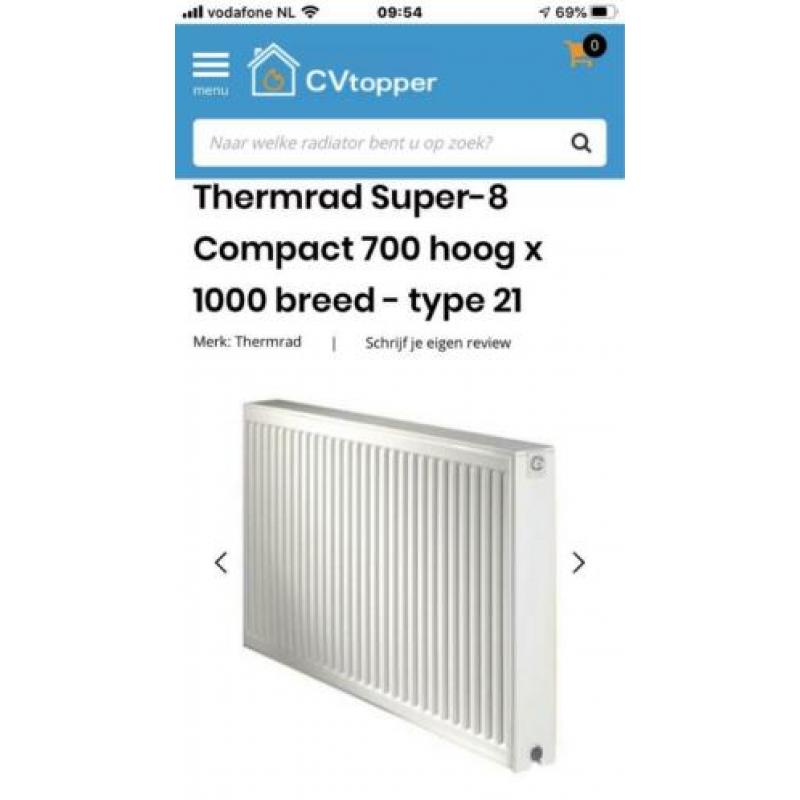 Thermrad T21 compact radiator NIEUW verwarming 70 X 1000