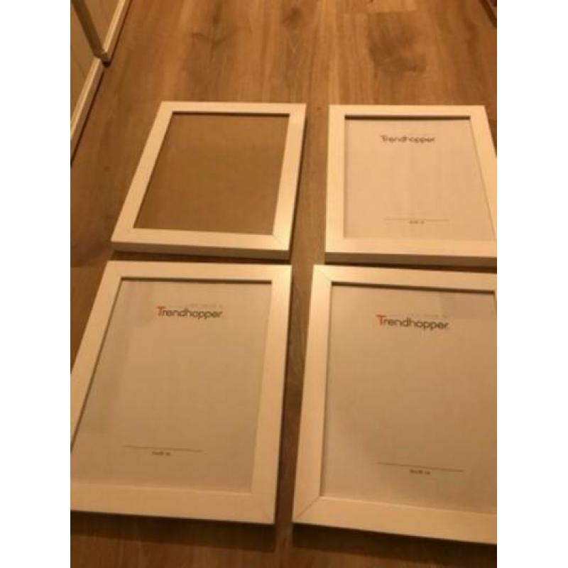 Trendhopper lijsten 4x wit