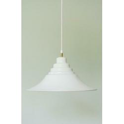 grote Deense LAMP wit metaal Scandinavisch messing vintage