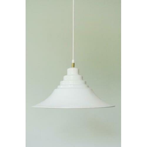 grote Deense LAMP wit metaal Scandinavisch messing vintage