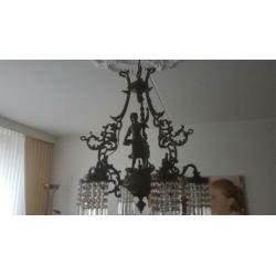 Mooie antieke bronzen hanglamp