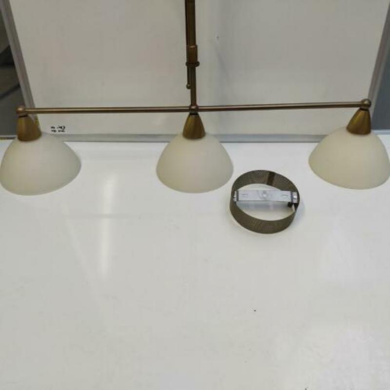 Hanglamp - Steinhauer - met 3 glazen kappen