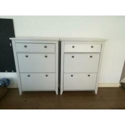 2 Schoenenkast ivoor wit