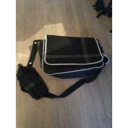 Grijze kinderwagen, maxicosi, reiswieg €150,-