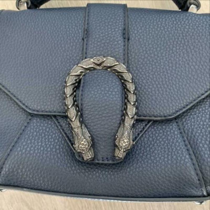 Donkerblauwe crossbody tas