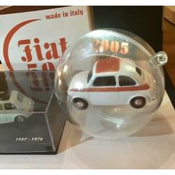 Vintage fiat 500 pauls model art minichamps en brums 2 stuks