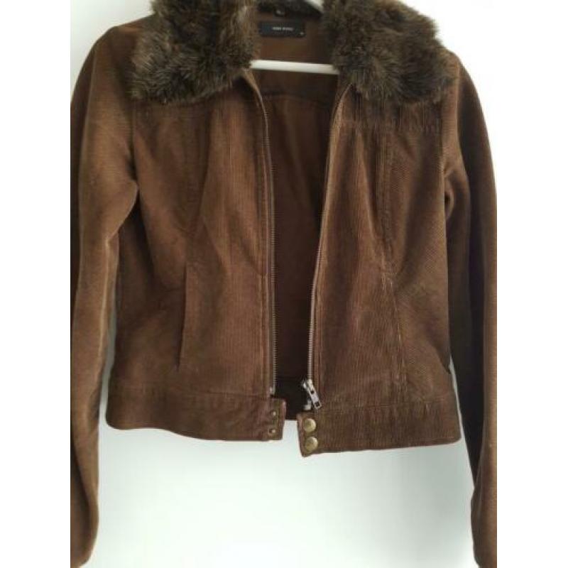 Bruin kort jack/jasje van vero moda maat 36