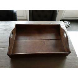 Landelijk houten dienblad. 63x44 x14