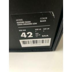 NIEUW Balr Leather Clean Logo Clean Sneakers Maat 42 Zwart