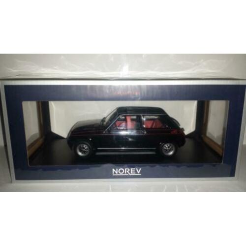 Norev schaal 1:18 Renault 5 Alpine bouwjaar 1976 zwart nieuw