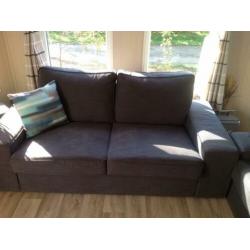 Te koop 2x tweezitsbank antraciet, stof. Zo goed als nieuw!