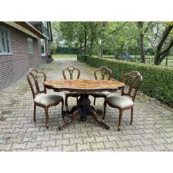 Complete Barok Eetkamer/Eettafel/Eetstoelen EN NOG VEEL MEER