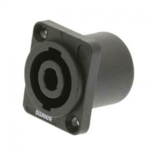 Sweex Speakon Connector - 4-Pin ABS Kunststof Zwart Op isOp