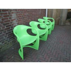 Casala stoel groen kunststof retro vintage space age design