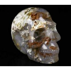 Agaat Schedel Hoofd Quartz Kwarts Reiki 1.5 KG Geode