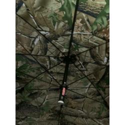 Vis paraplu brolly 50” met stormpalen en haringen