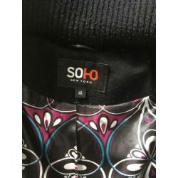 Damesjas Soho mt.40; zwart (wol/vilt)