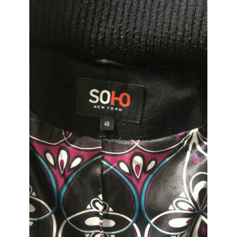 Damesjas Soho mt.40; zwart (wol/vilt)