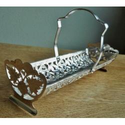Leuk Bonbon -of Koekjes Hengselmandje - Silverplate