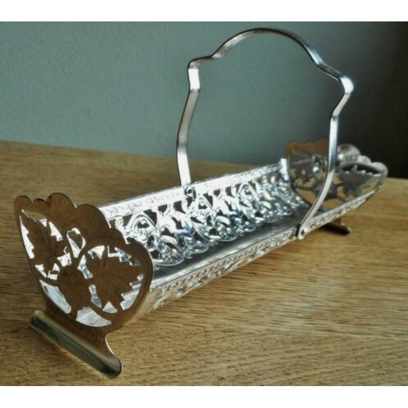 Leuk Bonbon -of Koekjes Hengselmandje - Silverplate