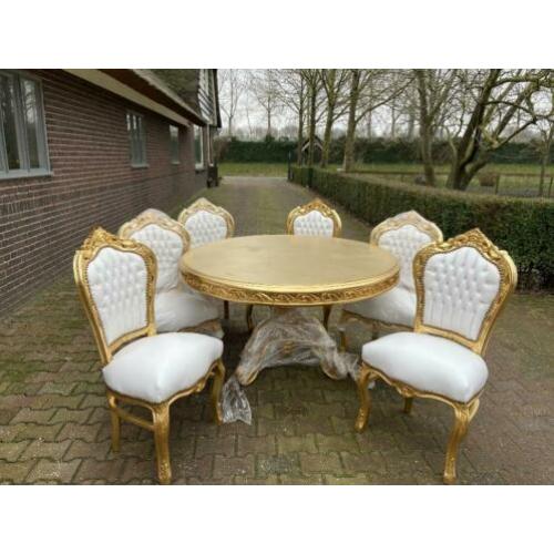 Complete Barok Eetkamer/Eettafel/Eetstoelen EN NOG VEEL MEER