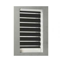 Duo Rolgordijn Cassette 40x175cm Zwart Licht doorlatend.