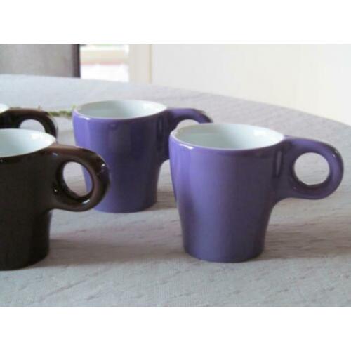 6 Espresso Koppen / Mokken Prachtig model Gemerkt